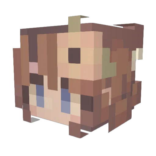 LemonBunny1902 Minecraft avatar head, 3D render