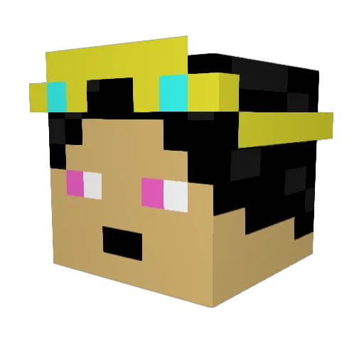LemonCherub Minecraft avatar head, 3D render