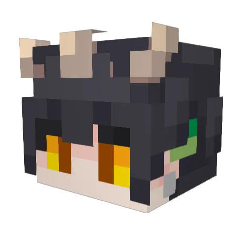 LemonFriedMice Minecraft avatar head, 3D render