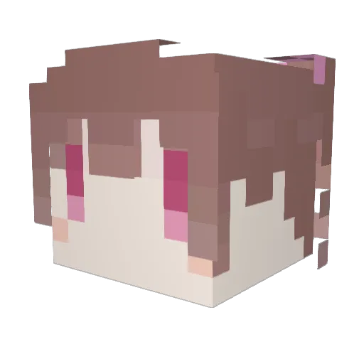LemonGina Minecraft avatar head, 3D render