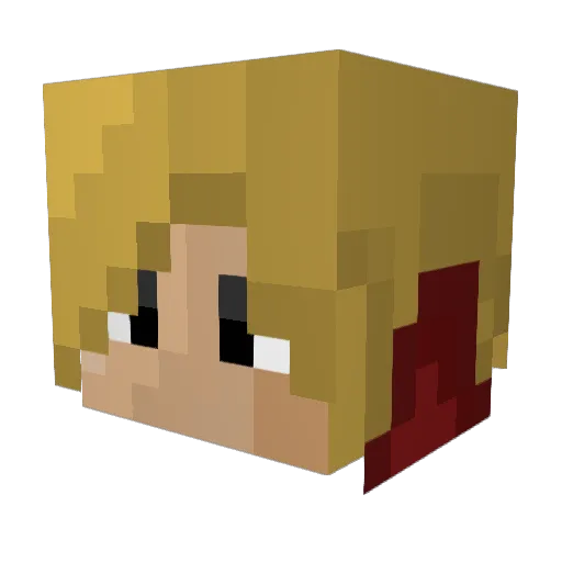 LemonHan14 Minecraft avatar head, 3D render