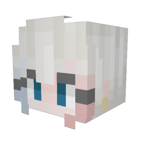 LemonKitKat Minecraft avatar head, 3D render