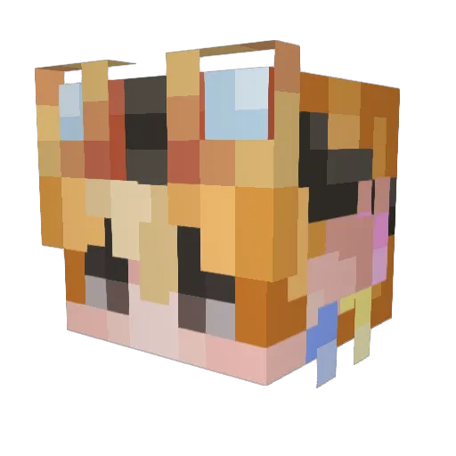 LemonLane Minecraft avatar head, 3D render