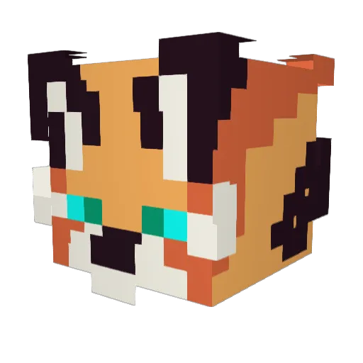 LemonMercury Minecraft avatar head, 3D render