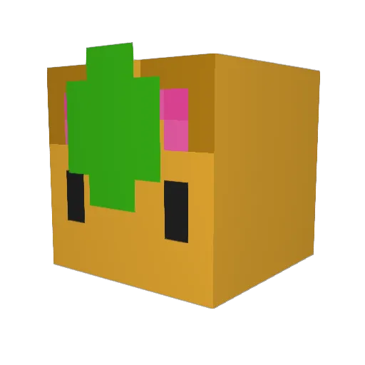LemonTangy Minecraft avatar head, 3D render