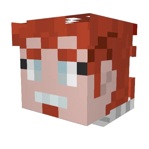 LemonWar Minecraft avatar head, 3D render