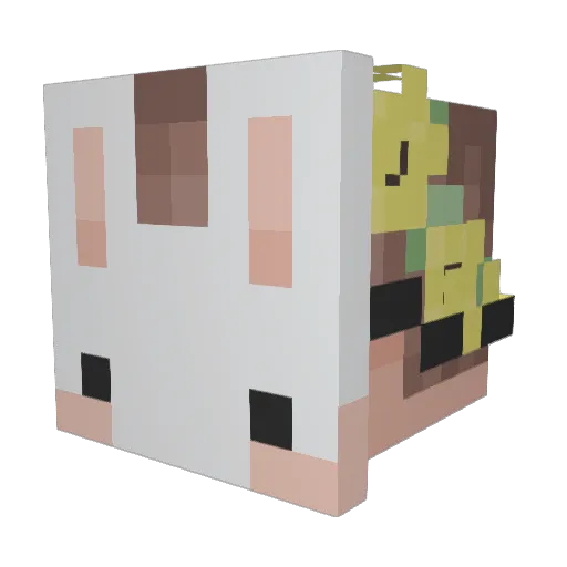 LemonWinter Minecraft avatar head, 3D render
