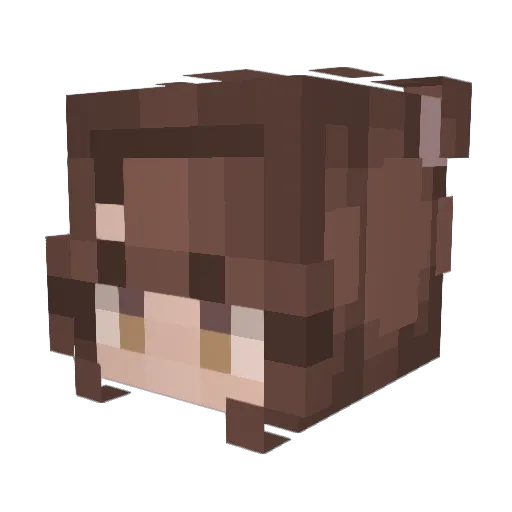 Lemon_08 Minecraft avatar head, 3D render