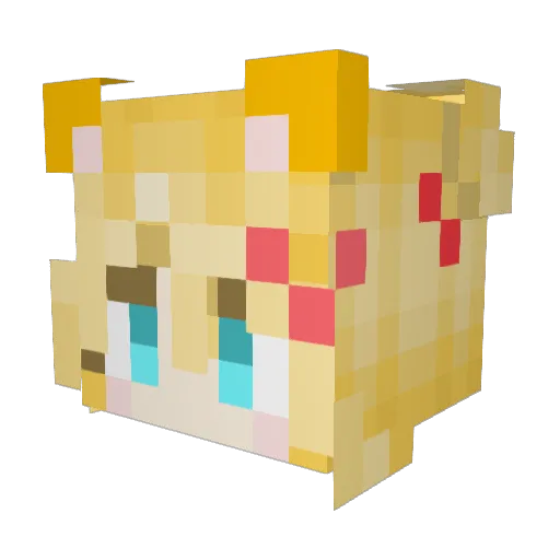 Lemon_CatQvQ Minecraft avatar head, 3D render