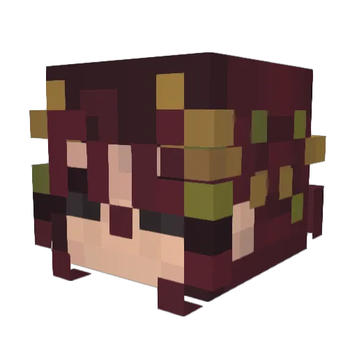 Lemonaawa Minecraft avatar head, 3D render