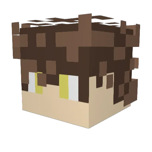 Lemonadeland Minecraft avatar head, 3D render