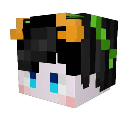 Lemonagaz Minecraft avatar head, 3D render