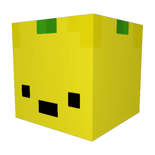 Lemoncreed Minecraft avatar head, 3D render