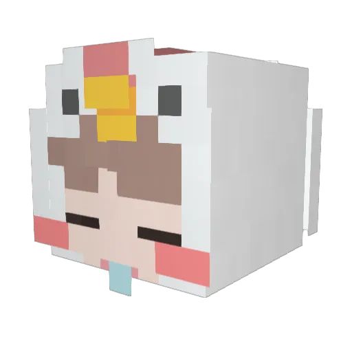 Lemondengdeng Minecraft avatar head, 3D render
