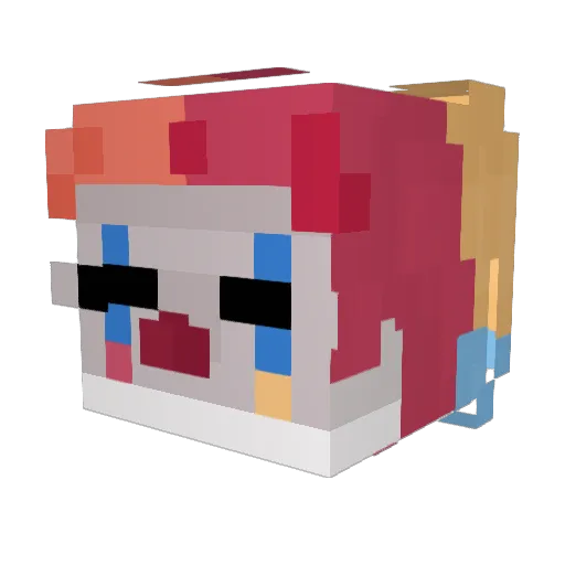 Lemonff Minecraft avatar head, 3D render