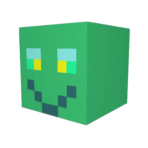Lemoniscence Minecraft avatar head, 3D render
