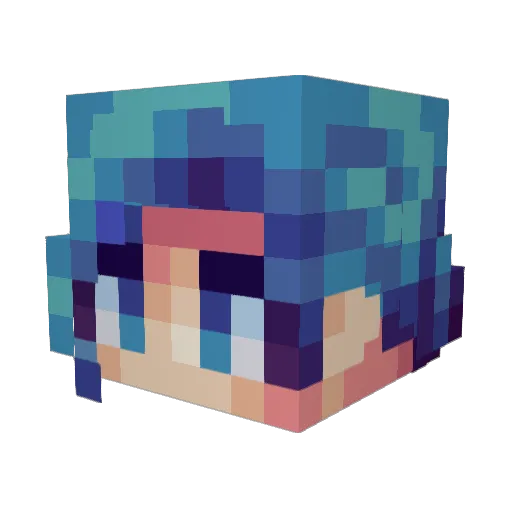 Lemonlady17 Minecraft avatar head, 3D render