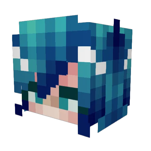 Lemonri39 Minecraft avatar head, 3D render