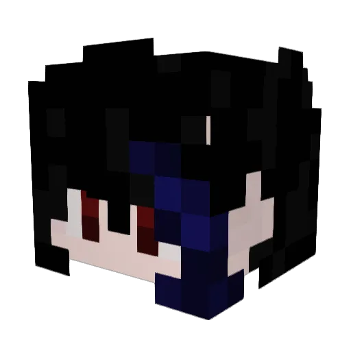 Lemonrld Minecraft avatar head, 3D render