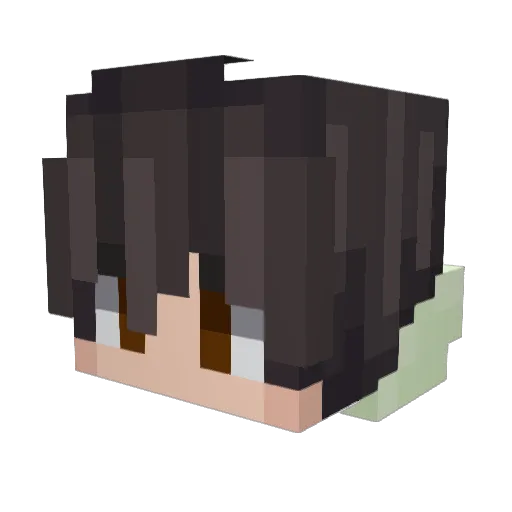 Lemonsosaurus Minecraft avatar head, 3D render