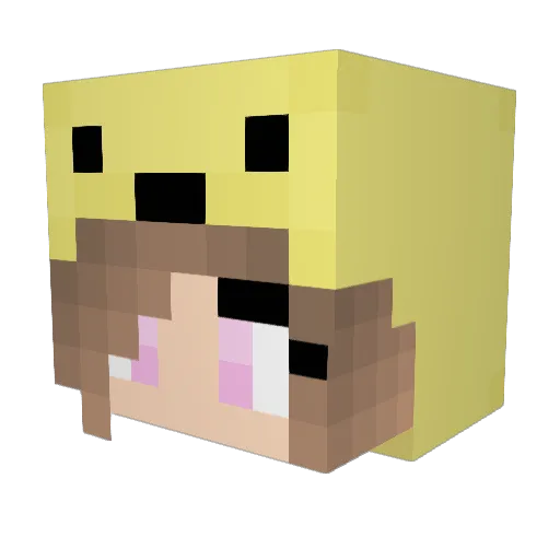 Lemonssaid Minecraft avatar head, 3D render
