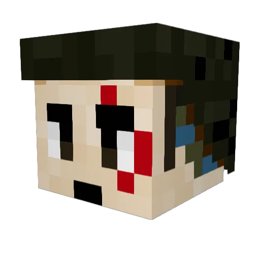 Lemonuski Minecraft avatar head, 3D render
