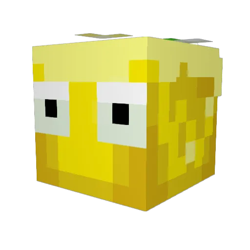 LemonySauce Minecraft avatar head, 3D render