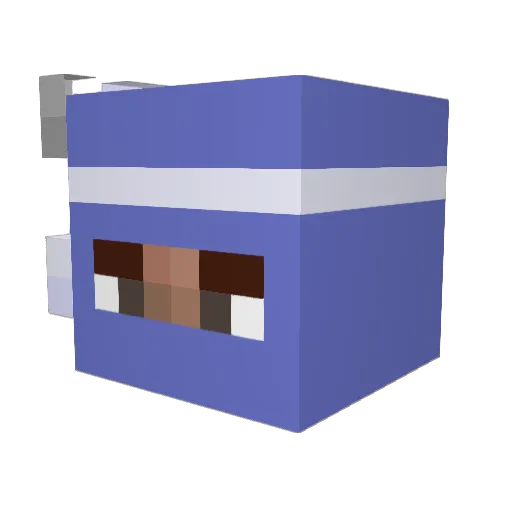 Lemooh Minecraft avatar head, 3D render