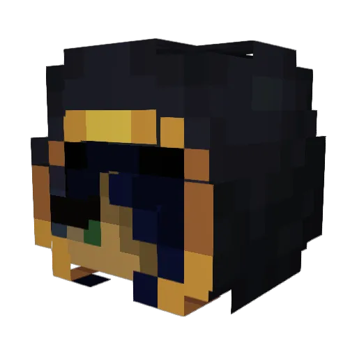 Lemosy Minecraft avatar head, 3D render