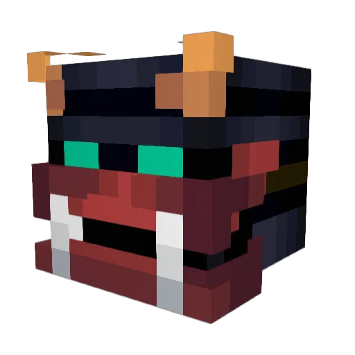 LemurPro Minecraft avatar head, 3D render