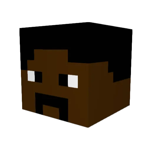 LemurTG Minecraft avatar head, 3D render