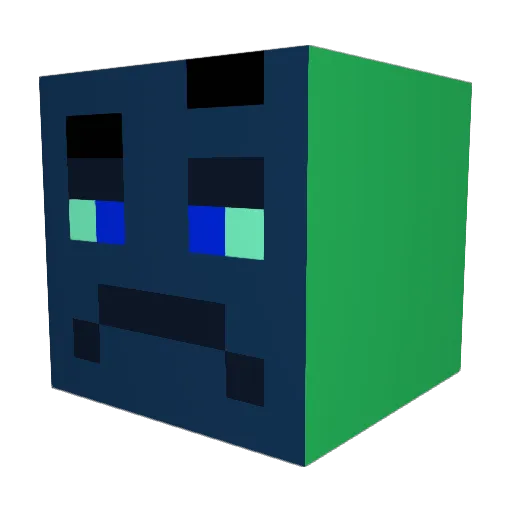 LemynLime Minecraft avatar head, 3D render