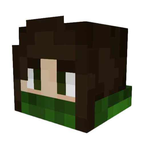 LenJuniper Minecraft avatar head, 3D render