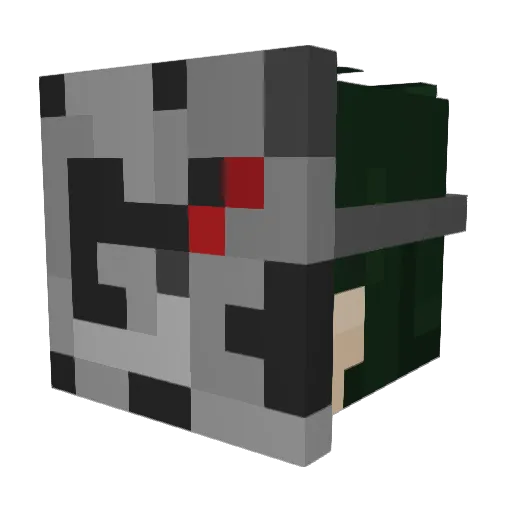 LenSaito Minecraft avatar head, 3D render