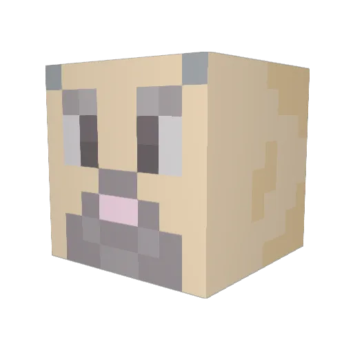 LenScze Minecraft avatar head, 3D render