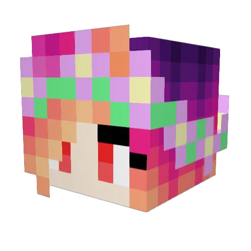 Lena27 Minecraft avatar head, 3D render