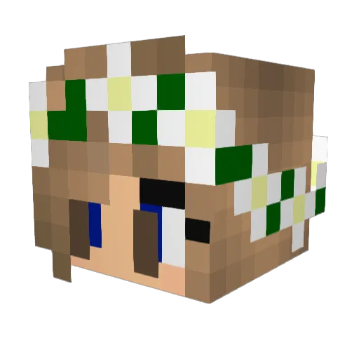 Lena2x Minecraft avatar head, 3D render