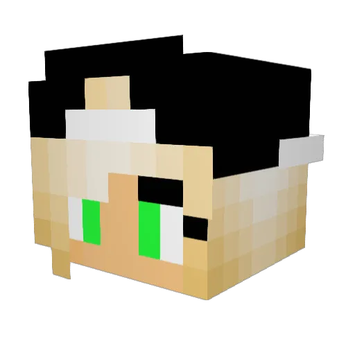 Lena3001 Minecraft avatar head, 3D render