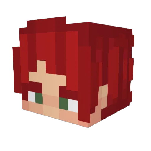 LenaLuthor75 Minecraft avatar head, 3D render