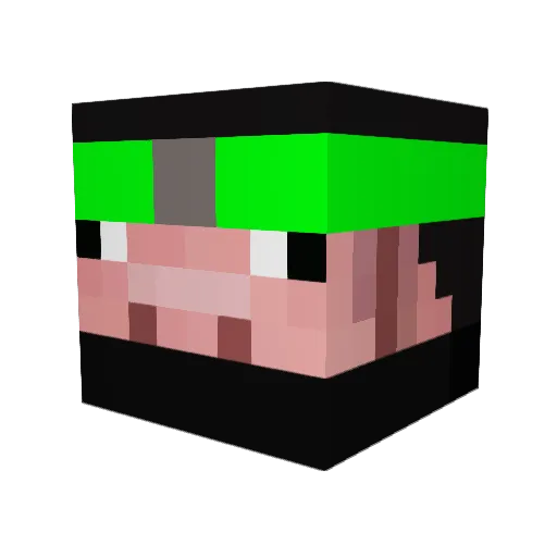 LenaMausi Minecraft avatar head, 3D render