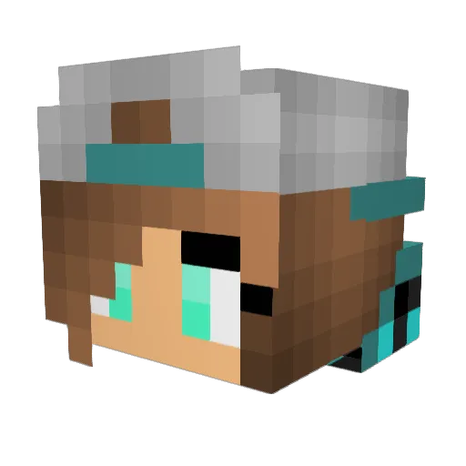 Lena_Gro Minecraft avatar head, 3D render