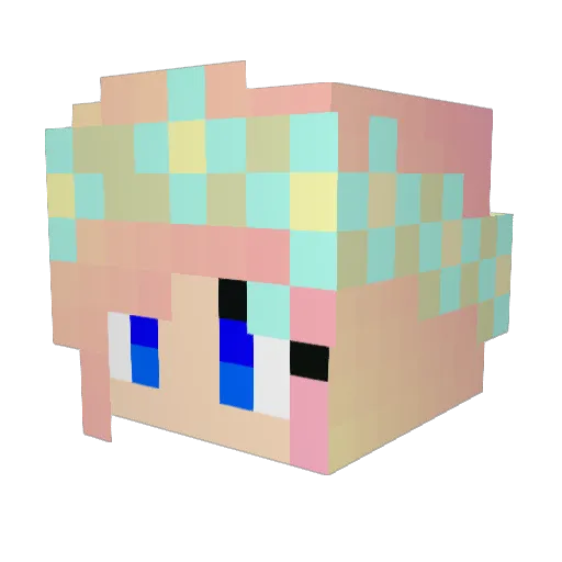 Lena_raom Minecraft avatar head, 3D render