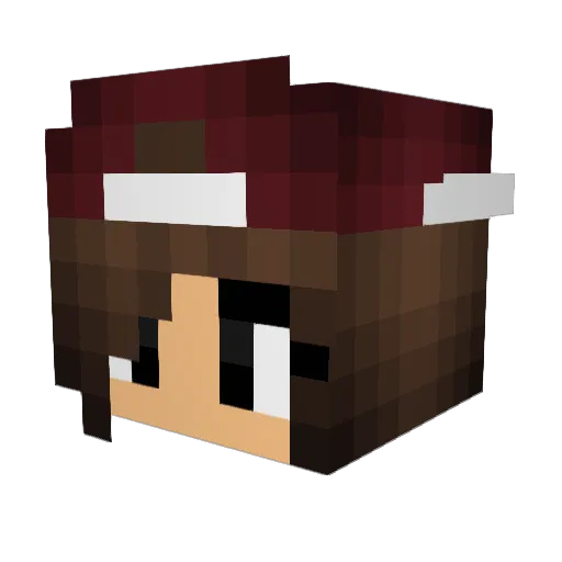 Lenacica Minecraft avatar head, 3D render