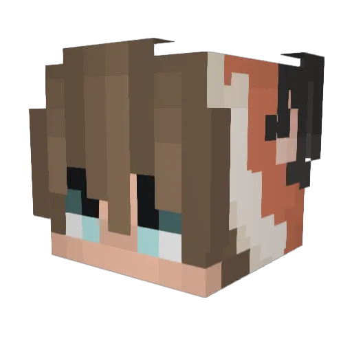 Lenaide Minecraft avatar head, 3D render