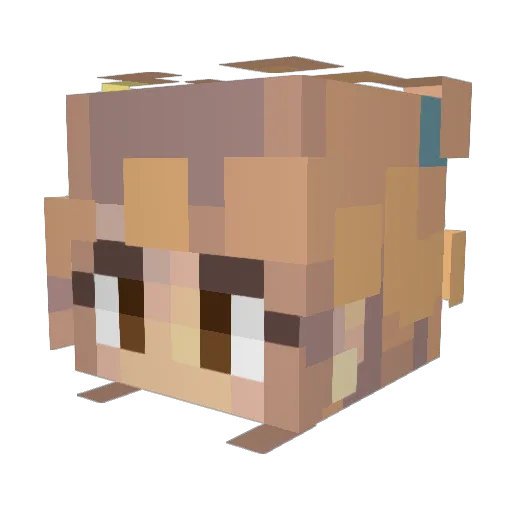 Lenakinsss Minecraft avatar head, 3D render