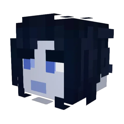 Lenamora Minecraft avatar head, 3D render