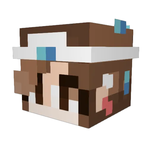 Lenchen28 Minecraft avatar head, 3D render