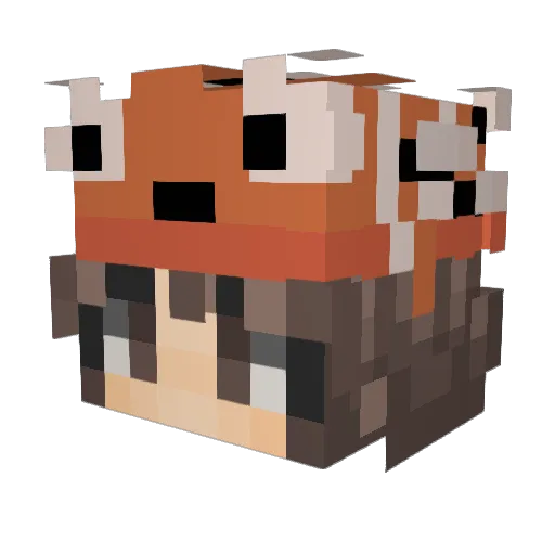Lendeis Minecraft avatar head, 3D render