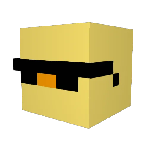Lendu_ Minecraft avatar head, 3D render