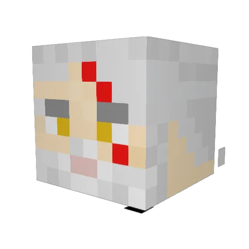 Lenergeon Minecraft avatar head, 3D render